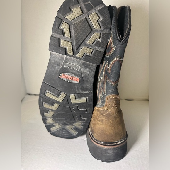 Men's Wolverine Rancher ST Waterproof Steel-Toe Brown Boots / W10765 / Size 9 - Picture 4 of 5